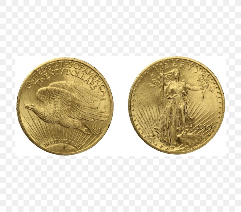 Coin Gold United States Twenty-dollar Bill United States Dollar Saint-Gaudens Double Eagle, PNG, 720x720px, Coin, American Gold Eagle, Brass, Currency, Double Eagle Download Free