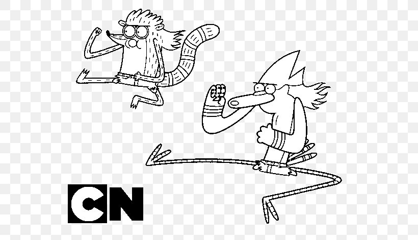 Rigby Mordecai Drawing Coloring Book Cartoon Network, PNG, 600x470px, Watercolor, Cartoon, Flower, Frame, Heart Download Free