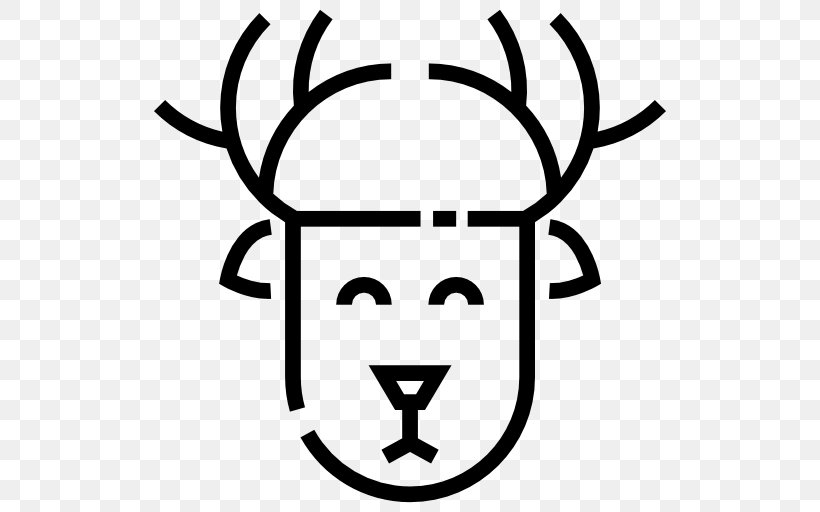 Deer Vector, PNG, 512x512px, Monochrome, Animation, Antler, Artwork, Black And White Download Free