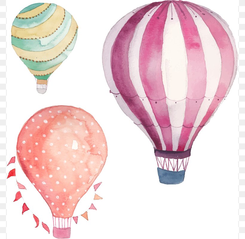 Hot Air Balloon Watercolor Painting Clip Art, PNG, 774x800px, Hot Air Balloon, Art, Balloon, Drawing, Hot Air Balloon Festival Download Free
