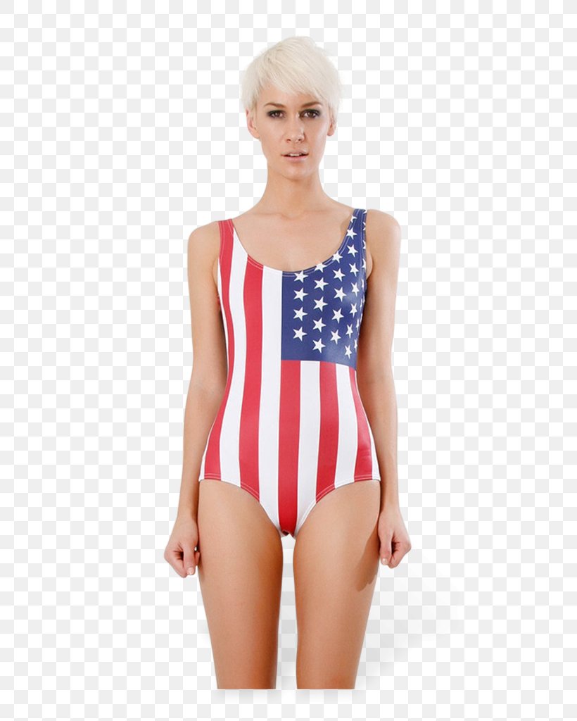 One-piece Swimsuit Flag Of The United States Monokini, PNG, 683x1024px, Watercolor, Cartoon, Flower, Frame, Heart Download Free