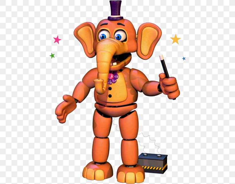 Freddy Fazbear's Pizzeria Simulator Five Nights At Freddy's: Sister Location Five Nights At Freddy's 4 Five Nights At Freddy's Survival Logbook, PNG, 476x644px, Elephant, Animatronics, Art, Carnivoran, Cartoon Download Free