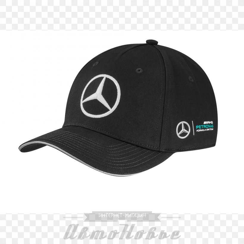 Mercedes AMG Petronas F1 Team Formula 1 Baseball Cap Clothing Accessories, PNG, 1000x1000px, Mercedes Amg Petronas F1 Team, Auto Racing, Baseball Cap, Black, Brand Download Free