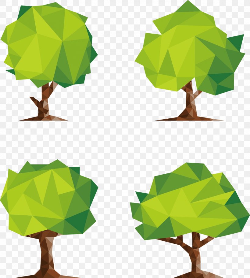 Polygon Low Poly Tree, PNG, 1289x1429px, Polygon, Computer Graphics, Leaf, Low Poly, Plant Download Free