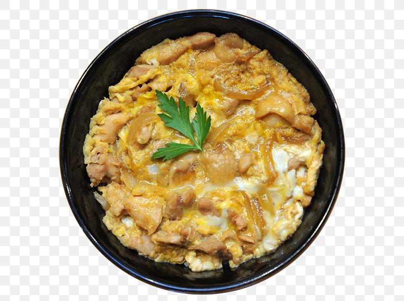 Donburi Oyakodon Thai Cuisine Japanese Cuisine Vegetarian Cuisine, PNG, 590x612px, Donburi, Asian Food, Beef, Cuisine, Curry Download Free