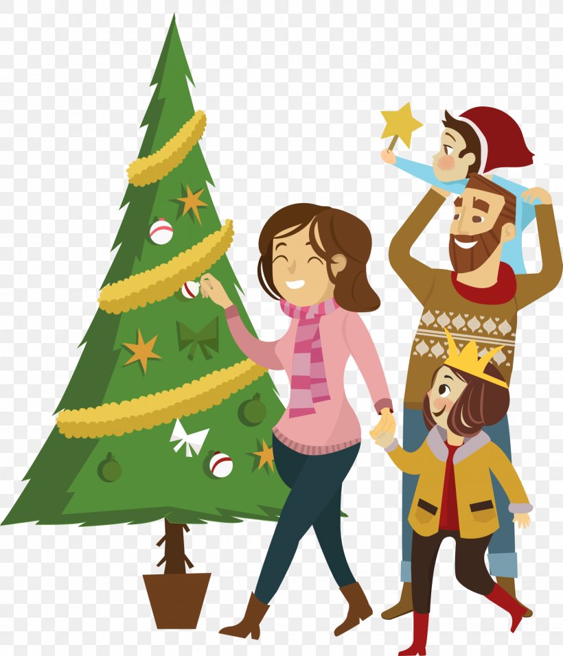 Christmas Tree Family Euclidean Vector, PNG, 1529x1783px, Christmas, Art, Christmas Decoration, Christmas Ornament, Christmas Tree Download Free