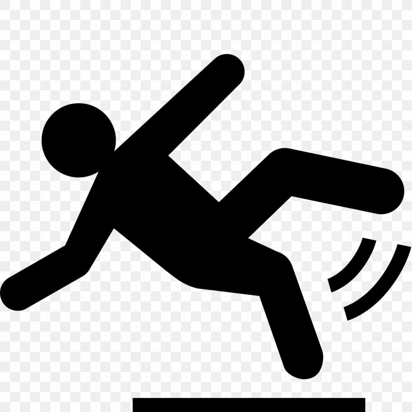 Slip And Fall Clip Art, PNG, 1200x1200px, Slip And Fall, Accident, Area, Arm, Black And White Download Free
