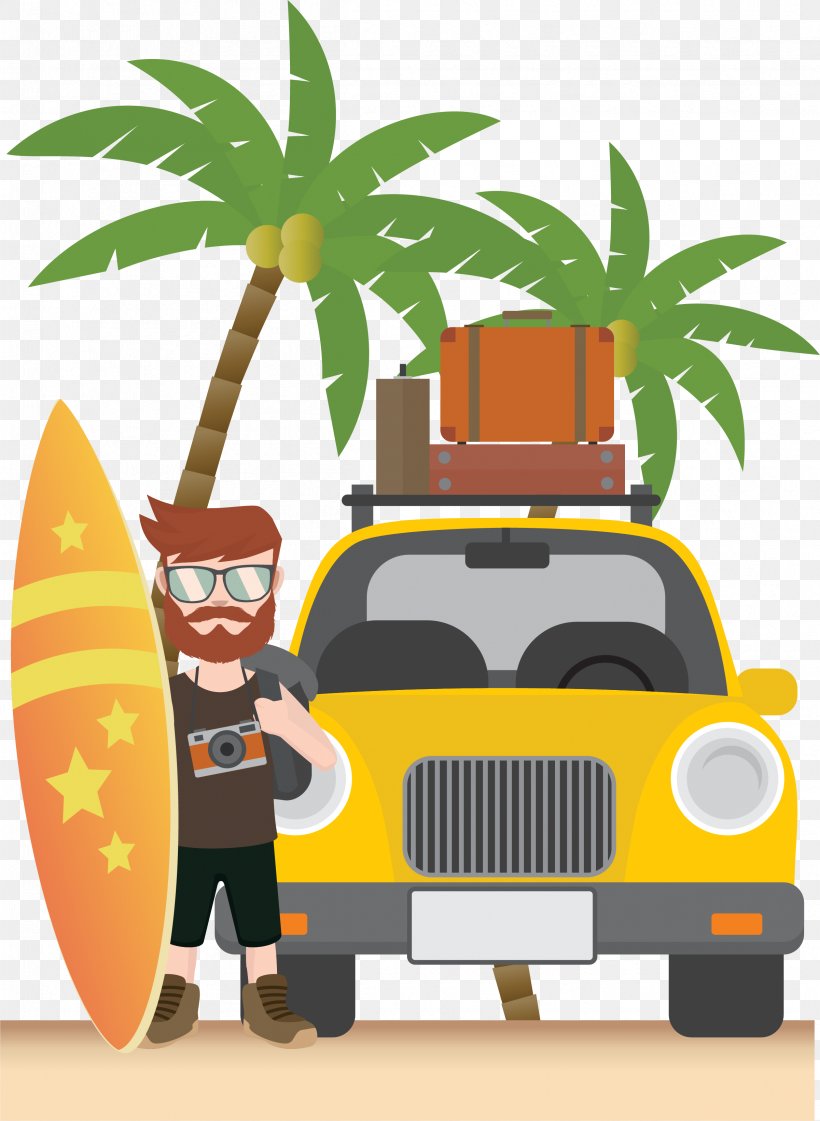 Summer Seaside Vacation, PNG, 2401x3285px, Baggage, Automotive Design, Beach, Car, Cartoon Download Free