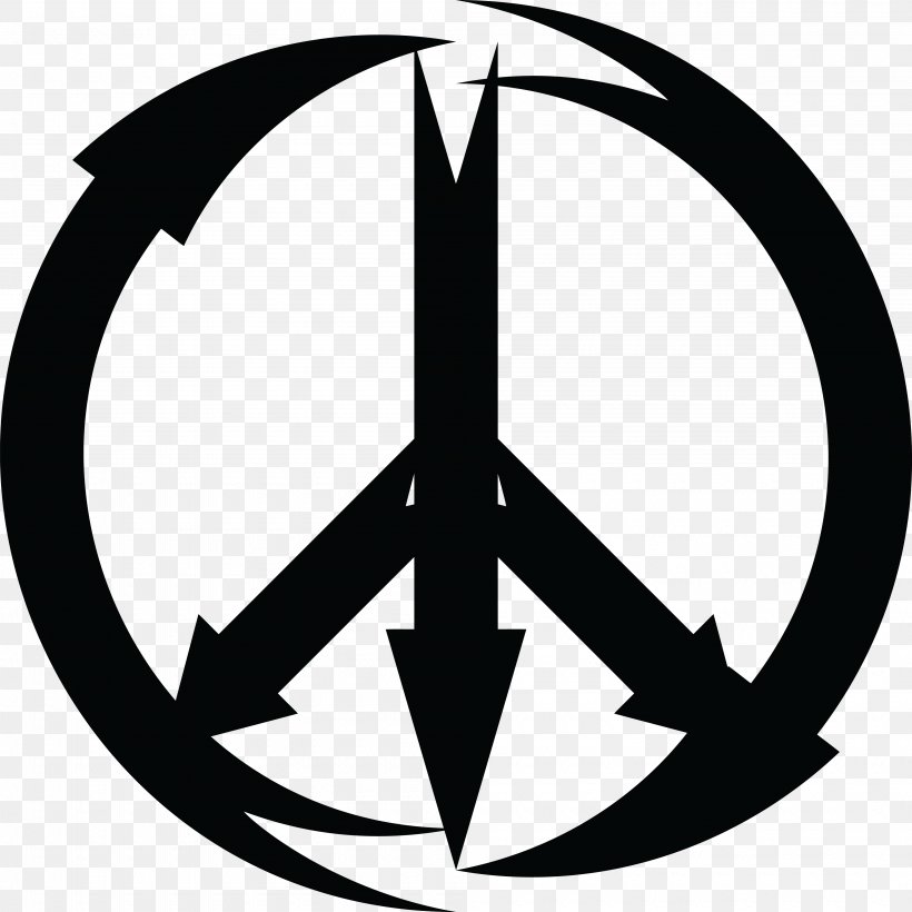 Peace Symbols Clip Art, PNG, 4000x4000px, Peace Symbols, Black And White, Campaign For Nuclear Disarmament, Drawing, Gerald Holtom Download Free