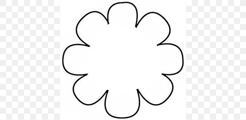 Petal Flower Template Clip Art, PNG, 418x401px, Petal, Area, Black, Black And White, Floral Design Download Free