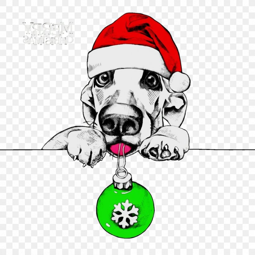 Santa Claus, PNG, 1000x1000px, Watercolor, Cartoon, Christmas, Dachshund, Dog Download Free