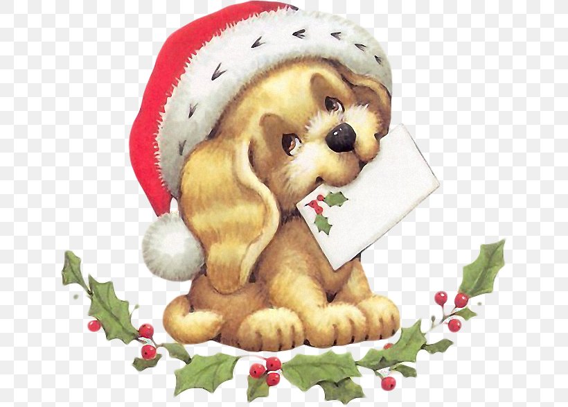 Puppy Dog Santa Claus Christmas Clip Art, PNG, 648x587px, Watercolor, Cartoon, Flower, Frame, Heart Download Free