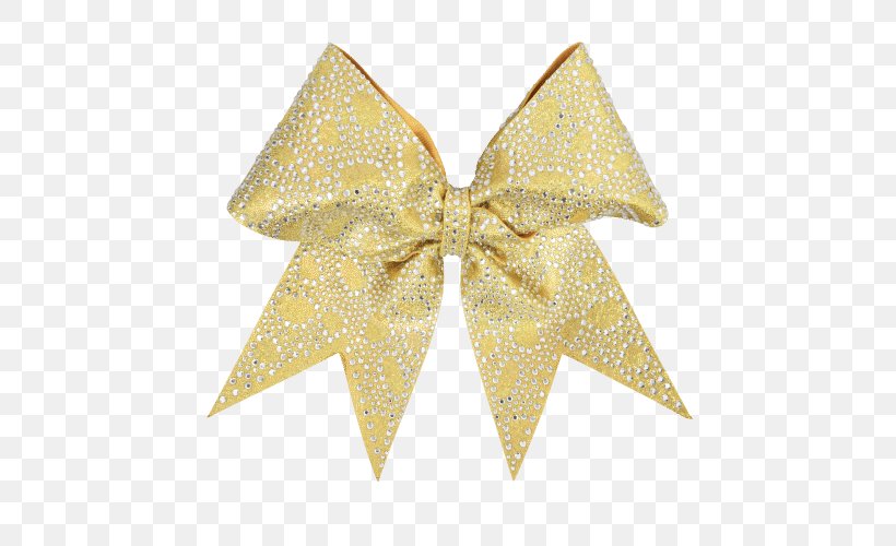 Gold Ribbon Bow And Arrow Hair Metal, PNG, 500x500px, Gold, Basket, Bow And Arrow, Cheerleading, Chevron Corporation Download Free