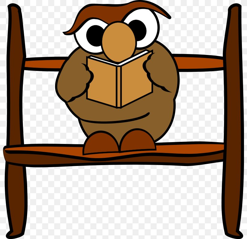 Owl Reading Clip Art, PNG, 800x792px, Owl, Animation, Beak, Bird, Book Download Free