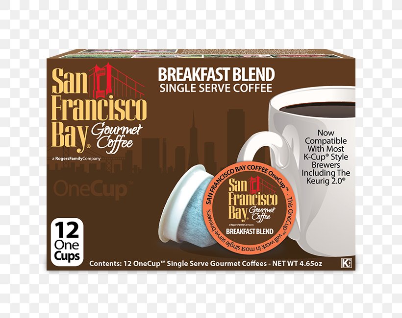 Single-serve Coffee Container San Francisco Bay Breakfast Tea, PNG, 650x650px, Coffee, Breakfast, Brewed Coffee, Coffee Bean, Cup Download Free