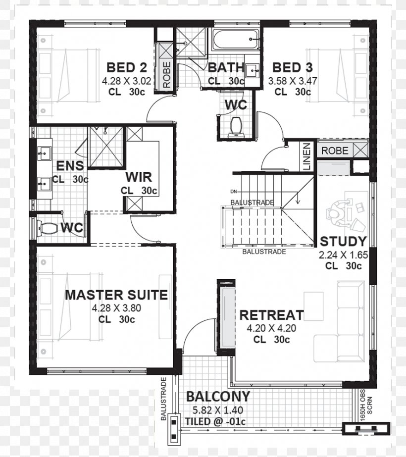 Floor Plan House Design Storey Technical Drawing, PNG