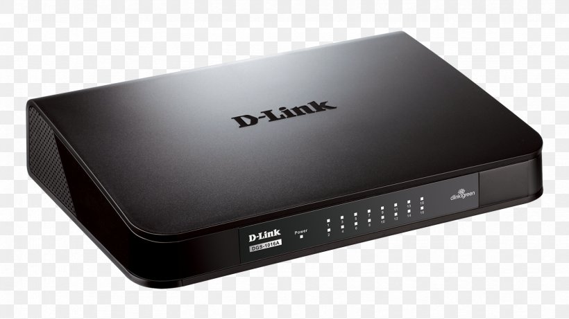 Gigabit Ethernet Network Switch TP-Link D-Link DGS 1016A, PNG, 1664x936px, Gigabit Ethernet, Audio Receiver, Computer Port, Dlink, Electronic Device Download Free