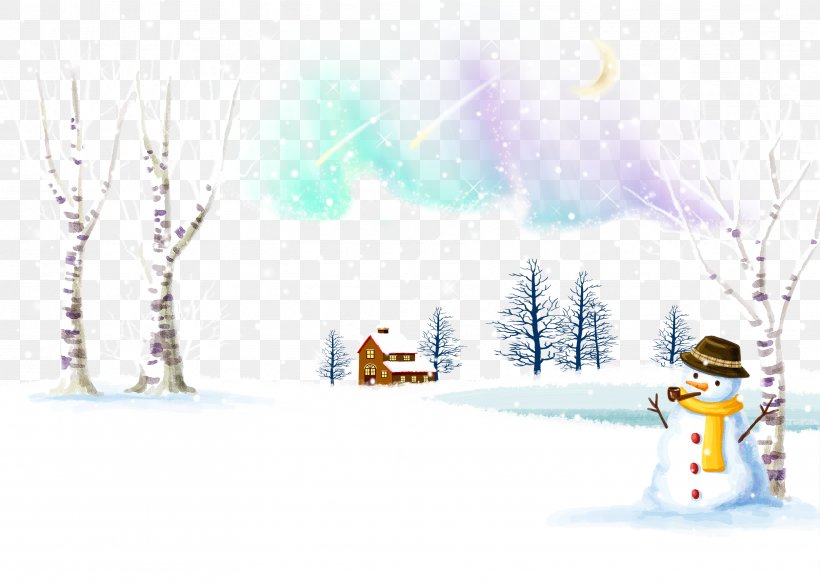 Winter Snowman Illustration, PNG, 3446x2450px, Winter, Animation, Cartoon, Christmas, Ice Download Free