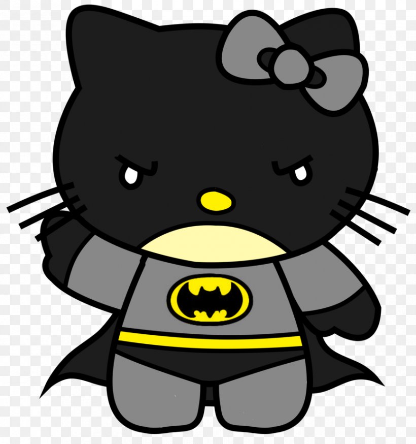 Hello Kitty Batman Batgirl Batwoman Robin, PNG, 865x923px, Hello Kitty, Artwork, Batgirl, Batman, Batwoman Download Free