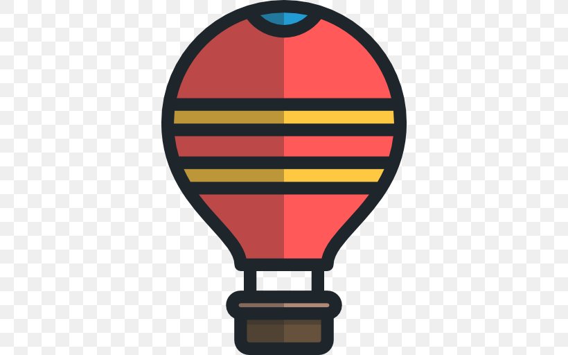 Hot Air Balloon Symbol Line Clip Art, PNG, 512x512px, Hot Air Balloon, Area, Red, Symbol, Yellow Download Free
