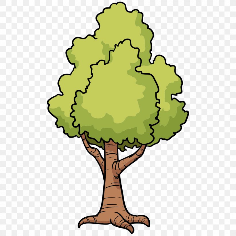 Cartoon Tree Drawing Clip Art, PNG, 1000x1000px, Cartoon, Animation,  Drawing, Flower, Flowering Plant Download Free