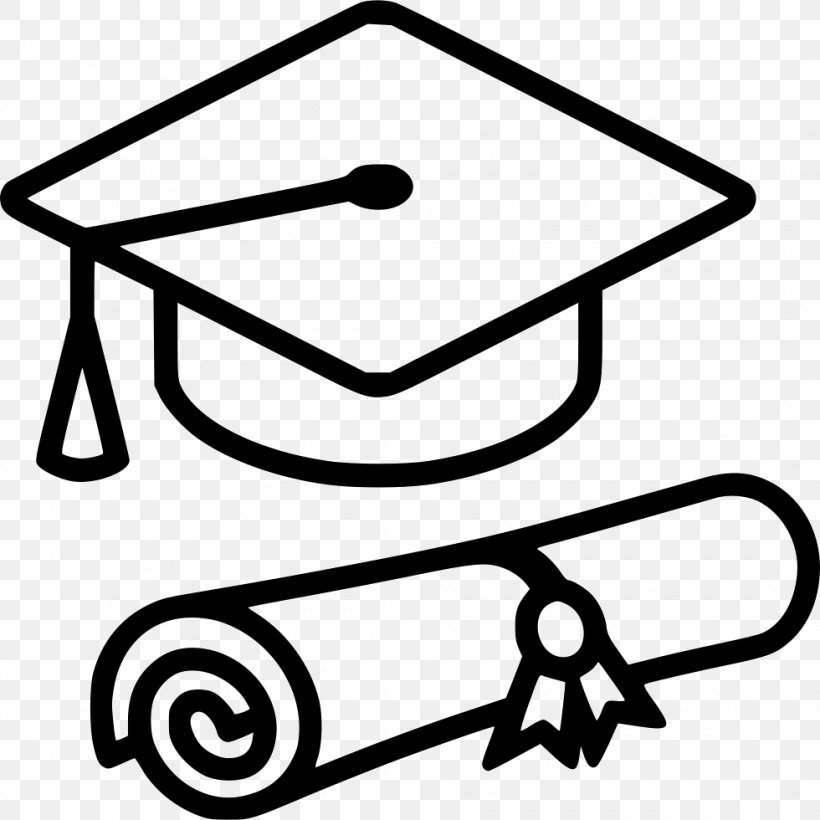 Square Academic Cap Graduation Ceremony Clip Art, PNG, 980x980px, Square Academic Cap, Academic Degree, Area, Black And White, Cap Download Free