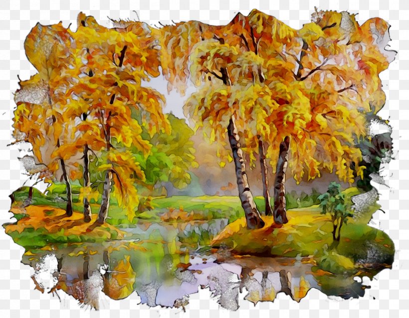 Watercolor Painting Yellow Autumn, PNG, 1354x1052px, Painting, Art, Autumn, Branching, Leaf Download Free