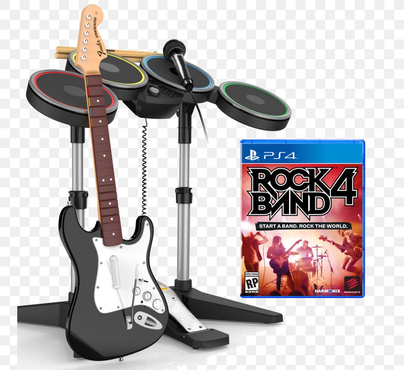 Rock Band 4 PlayStation 4 Video Game, PNG, 750x750px, Watercolor, Cartoon, Flower, Frame, Heart Download Free