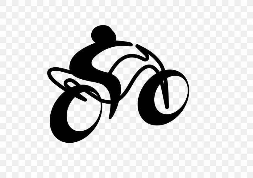 Motorcycle Sport Bicycle Clip Art, PNG, 2400x1697px, Motorcycle, Area, Bicycle, Black And White, Brand Download Free