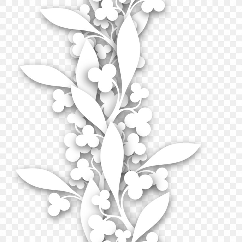 Twig White Floral Design Leaf Pattern, PNG, 1024x1024px, Twig, Black And White, Body Jewellery, Body Jewelry, Branch Download Free