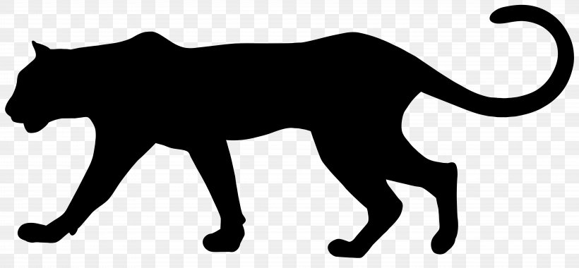Cougar Black Panther Leopard Clip Art, PNG, 8000x3711px, Cougar, Big Cats, Black, Black And White, Black Panther Download Free