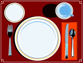 Set Cliparts - Table Setting Matbord Clip Art PNG