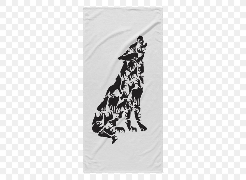 Gray Wolf Animal Towel Carnivora Textile, PNG, 600x600px, Gray Wolf, Animal, Black, Black And White, Blanket Download Free