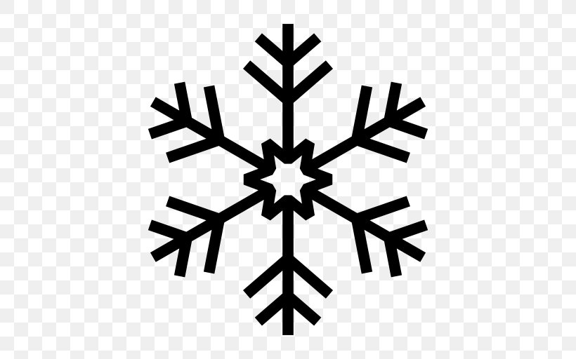Snowflake Hexagon Symbol, PNG, 512x512px, Snowflake, Black And White, Fotolia, Freezing, Hexagon Download Free