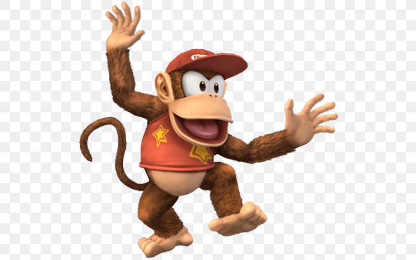 Donkey Kong Country 2: Diddy's Kong Quest Super Smash Bros. Brawl Super Smash Bros. For Nintendo 3DS And Wii U, PNG, 512x512px, Donkey Kong, Diddy Kong, Diddy Kong Racing, Donkey Kong Country, Figurine Download Free