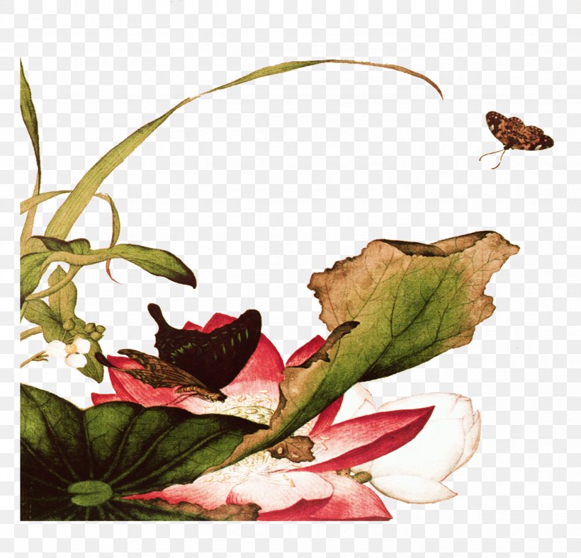 Gongbi Photography Photo Manipulation Photographic Studio, PNG, 2447x2354px, Gongbi, Butterfly, Chinese Painting, Flora, Flower Download Free