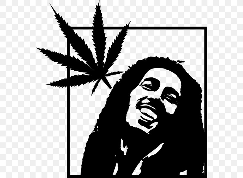 Bob Marley Human Behavior Silhouette Clip Art, PNG, 600x600px, Bob Marley, Art, Behavior, Black And White, Cannabis Download Free