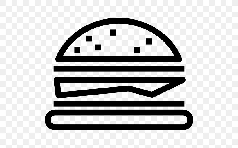 Hamburger Junk Food Doner Kebab Cheeseburger Fast Food, PNG, 512x512px, Hamburger, Area, Black And White, Brand, Cheeseburger Download Free