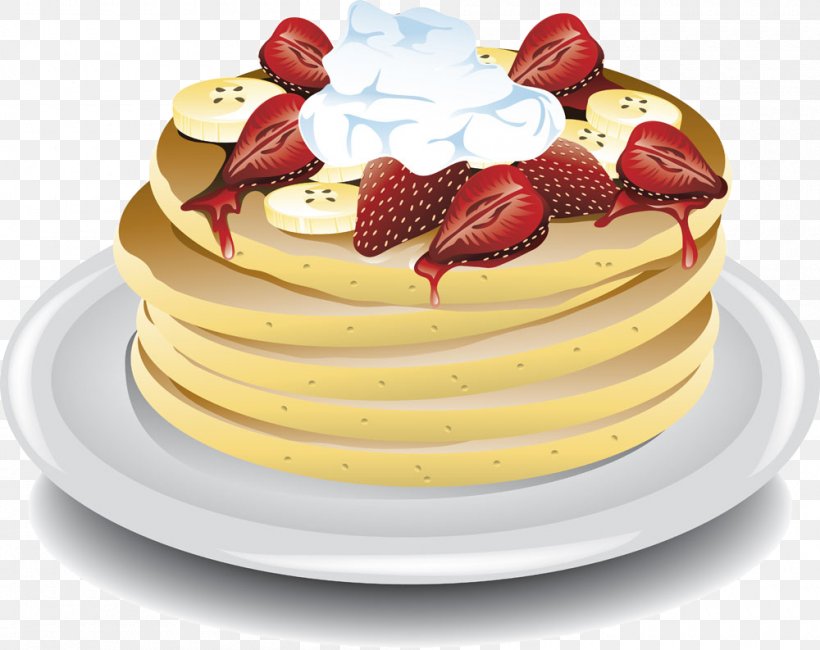Ice Cream Banana Pancakes Strawberry Clip Art, PNG, 1000x793px, Ice Cream, Banana Pancakes, Blueberry, Breakfast, Buttercream Download Free