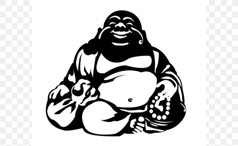 Standing Buddha T-shirt Budai Buddhism Clip Art, PNG, 600x504px, Standing Buddha, Art, Bhikkhu, Black, Black And White Download Free