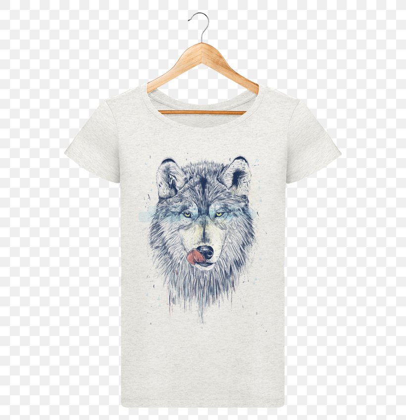 T-shirt Gray Wolf Woman Art, PNG, 690x850px, Tshirt, Art, Clothing, Dinner, Gray Wolf Download Free