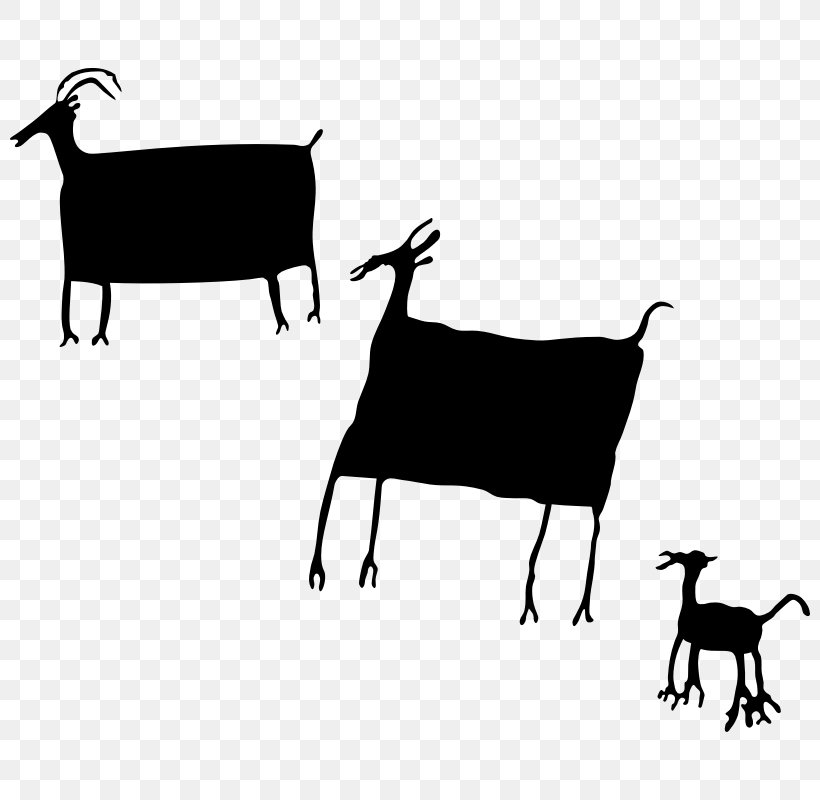 Cave Painting Clip Art, PNG, 800x800px, Cave Painting, Art, Black And White, Cattle Like Mammal, Cave Download Free