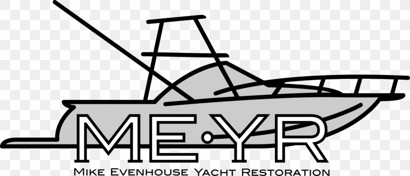 ME Yacht Restoration Boating Business, PNG, 1500x644px, Yacht, Area, Auto Detailing, Black And White, Boat Download Free