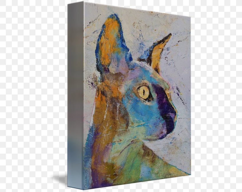 Sphynx Cat Painting Persian Cat Exotic Shorthair Art, PNG, 487x650px, Sphynx Cat, Acrylic Paint, Art, Art History, Artwork Download Free