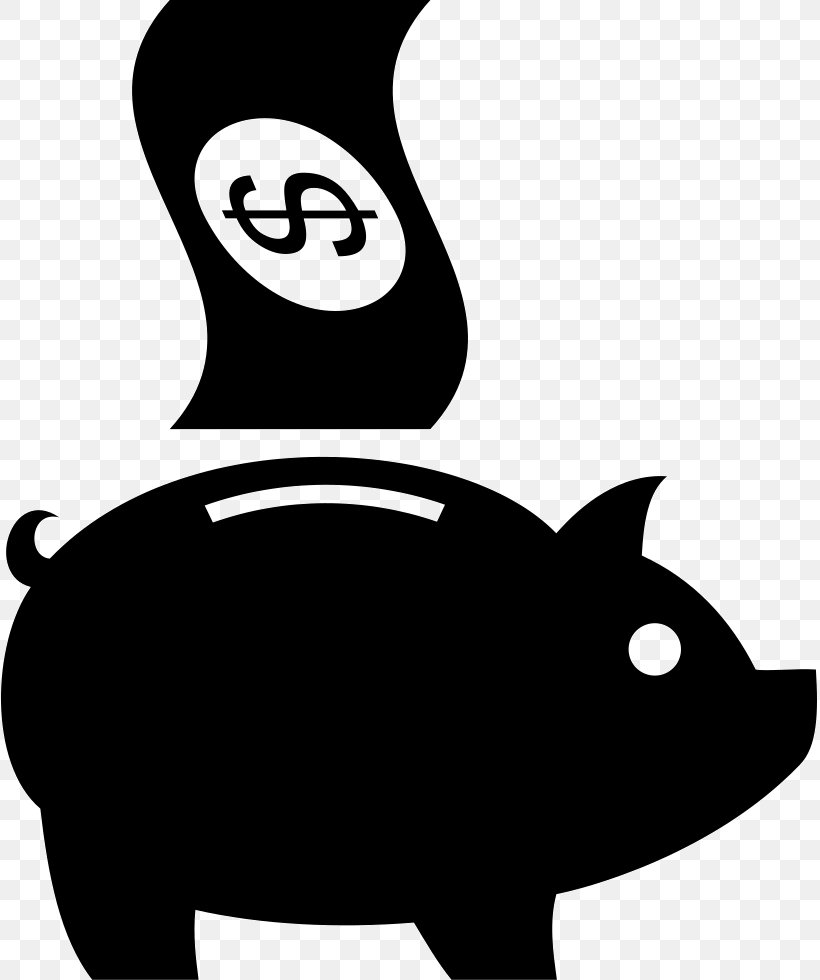 Piggy Bank Coin Saving Online Banking, PNG, 817x980px, Piggy Bank, Bank, Black, Black And White, Carnivoran Download Free