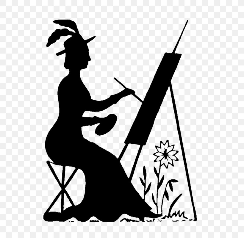 Painting Cartoon, PNG, 645x800px, Silhouette, Art, Artist, Blackandwhite, Canvas Download Free