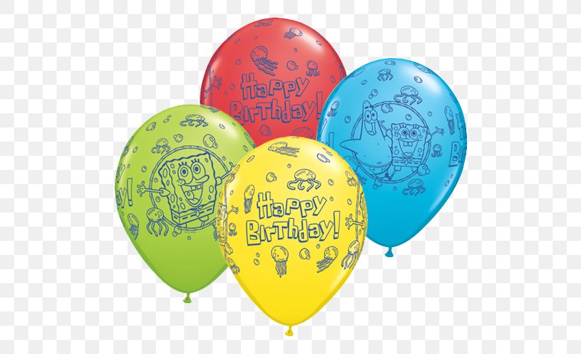 SpongeBob SquarePants Toy Balloon Party Birthday, PNG, 500x500px, Spongebob Squarepants, Balloon, Birthday, Bubble Guppies, Garland Download Free