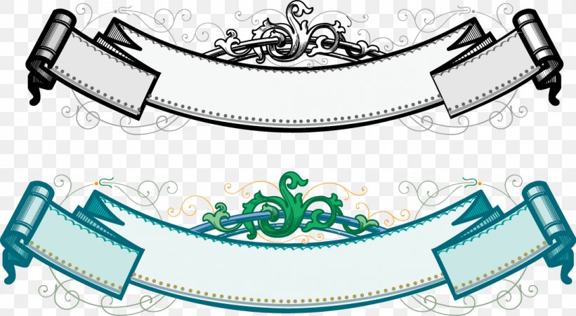 Beautifully Decorated Retro Ribbon, PNG, 1097x604px, Banner, Art, Brand, Clip Art, Creativity Download Free