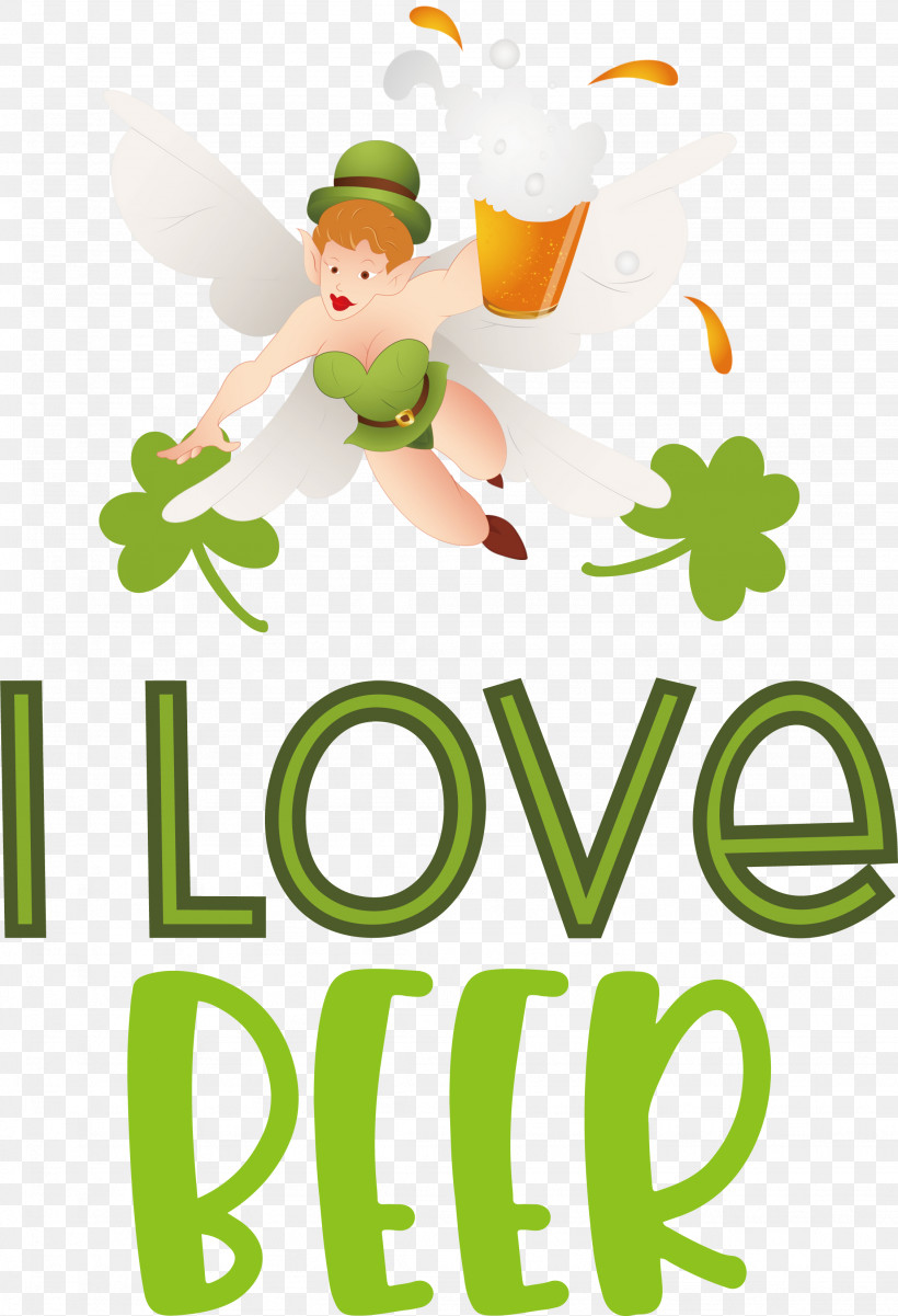 I Love Beer Saint Patrick Patricks Day, PNG, 2254x3302px, I Love Beer, Character, Green, Leaf, Logo Download Free