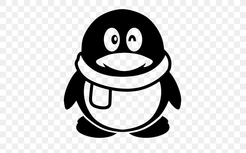 Tencent QQ WeChat, PNG, 512x512px, Tencent Qq, Beak, Bird, Black And White, Email Download Free